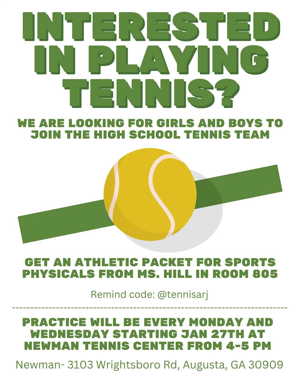 tennis flyer